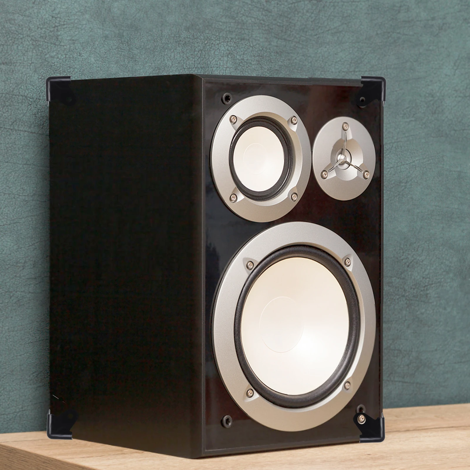 

6Pcs Speaker Box Corner Protectors Heavy Duty Metal Edge Guards Full Protection for Shipping Cartons Furniture Packaging Silver