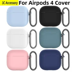 2024 New Case For Airpods 4 （2024）Coque Soft Liquid silicone design anti drop protective Soft shell For Airpods  4 Cover Funda