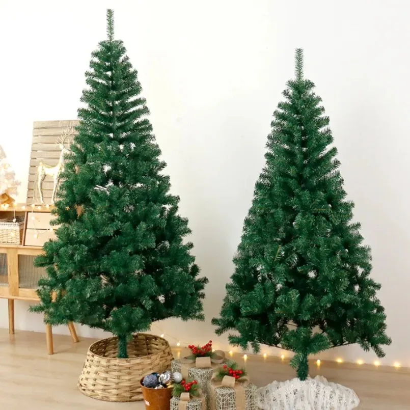 PVC Artificial Christmas Tree Encryption with LED Christmas Tree Lights 1.2m to 3m Christmas Family Hotel Atmosphere Decorations