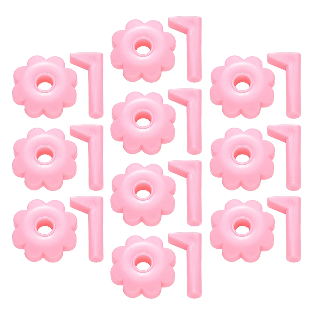 

10pcs Manicure Practice Rack Detachable Nail Stand False Nail Holder Lightweight Display Sturdy Durable Professional Use Pink