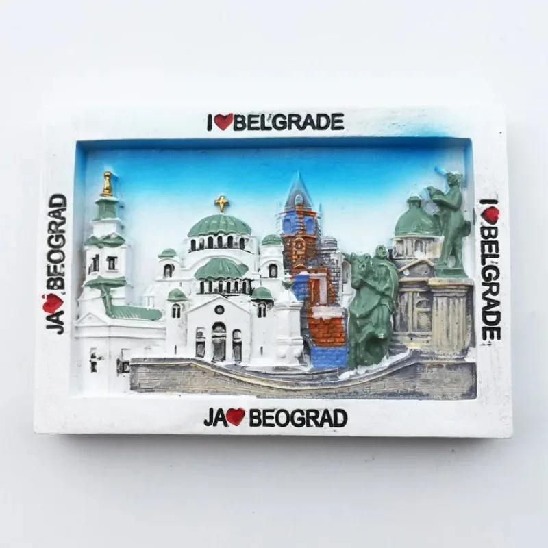 Serbia Fridge Magnets Belgrade Travelling Souvenirs Home Decor Wedding Refrigerator Stickers Message Board Magnetic Stickers