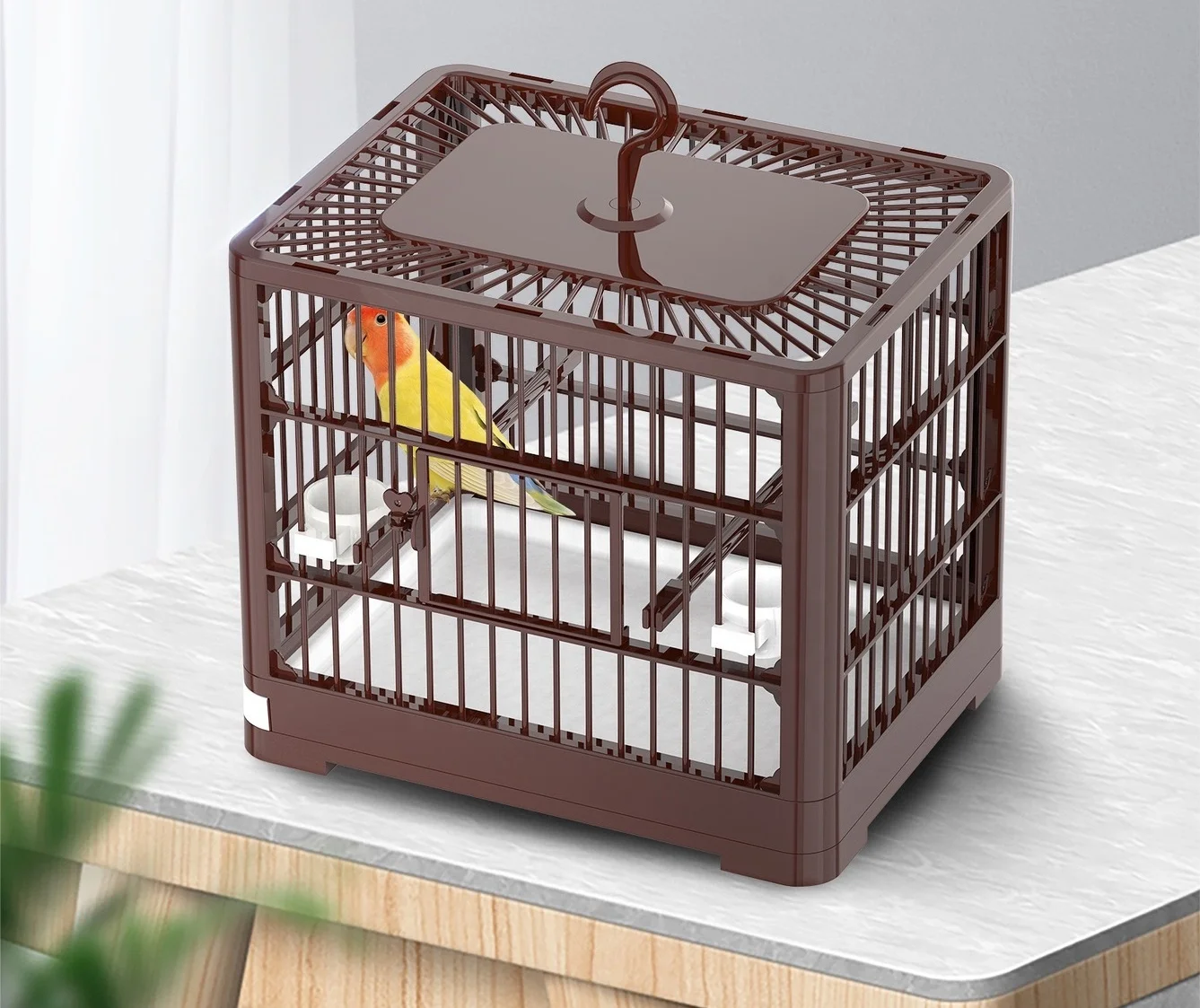 Foldable Portable Bird Cage Breathable Parrot Travel Carrier Carry Case