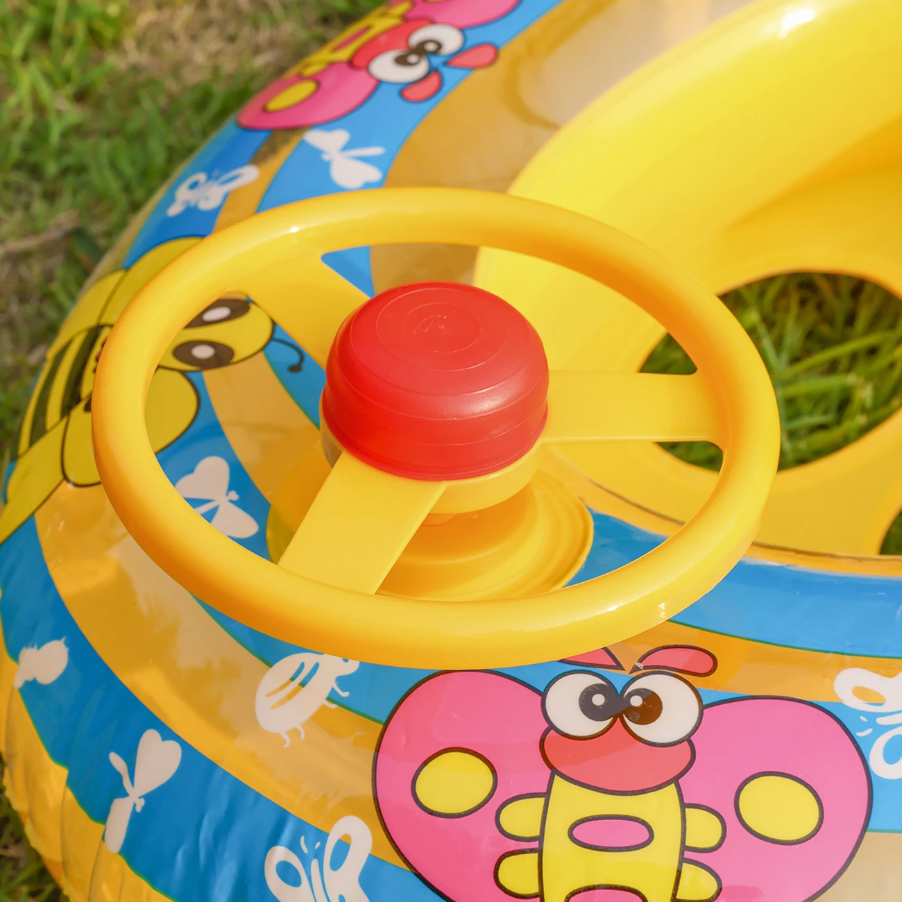 Mini Yacht gonflable pour piscine, anneau de bain d'été, aide à la natation sur la plage et la piscine, jouets de plage Gea de sécurité aquatique pour fête à la piscine, 1 pièce