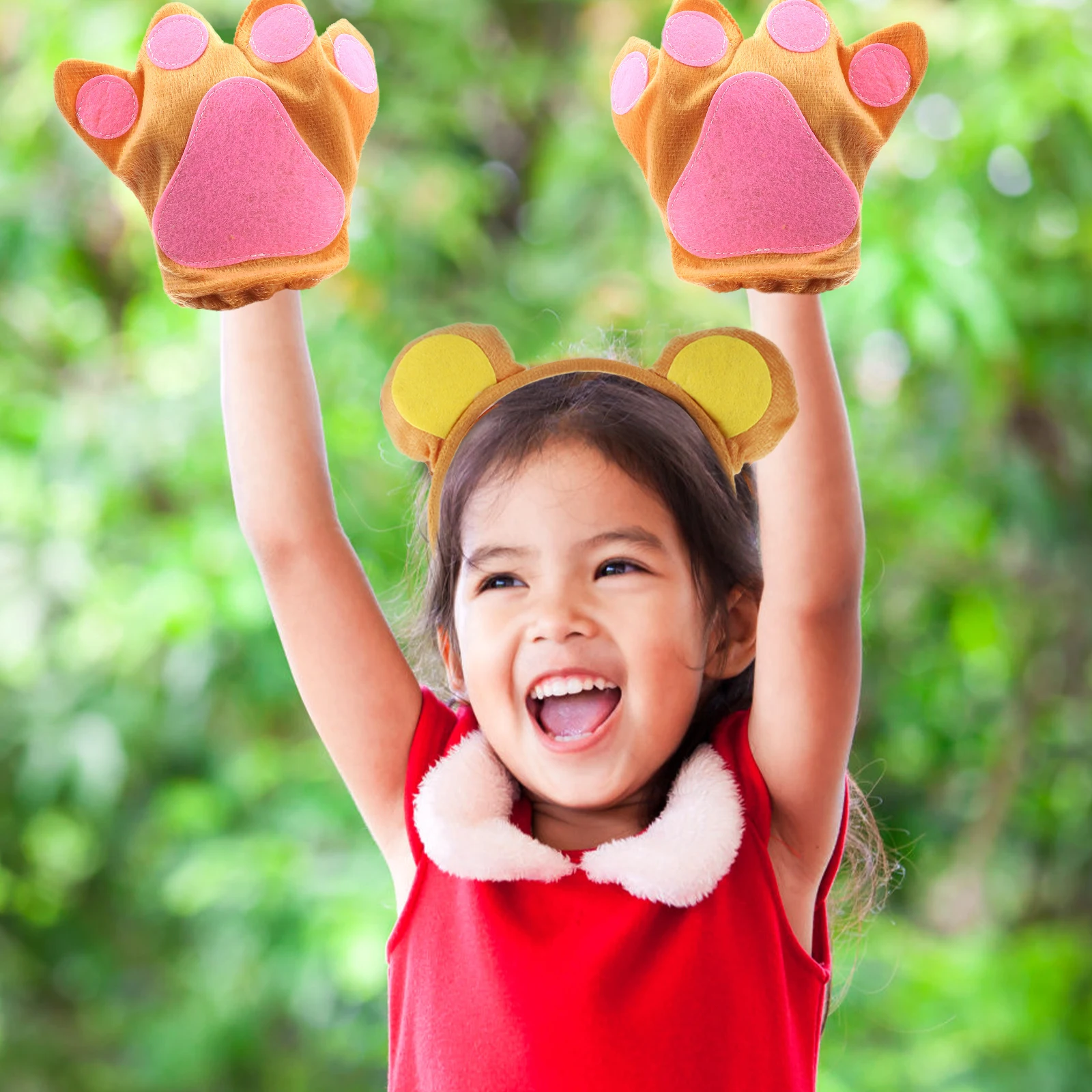 

Monkey Headdress Costumes Tail Kids Kit Adorable Animal Headbands Halloween Ears Gloves Accessories PP Cotton Soft Comfortable