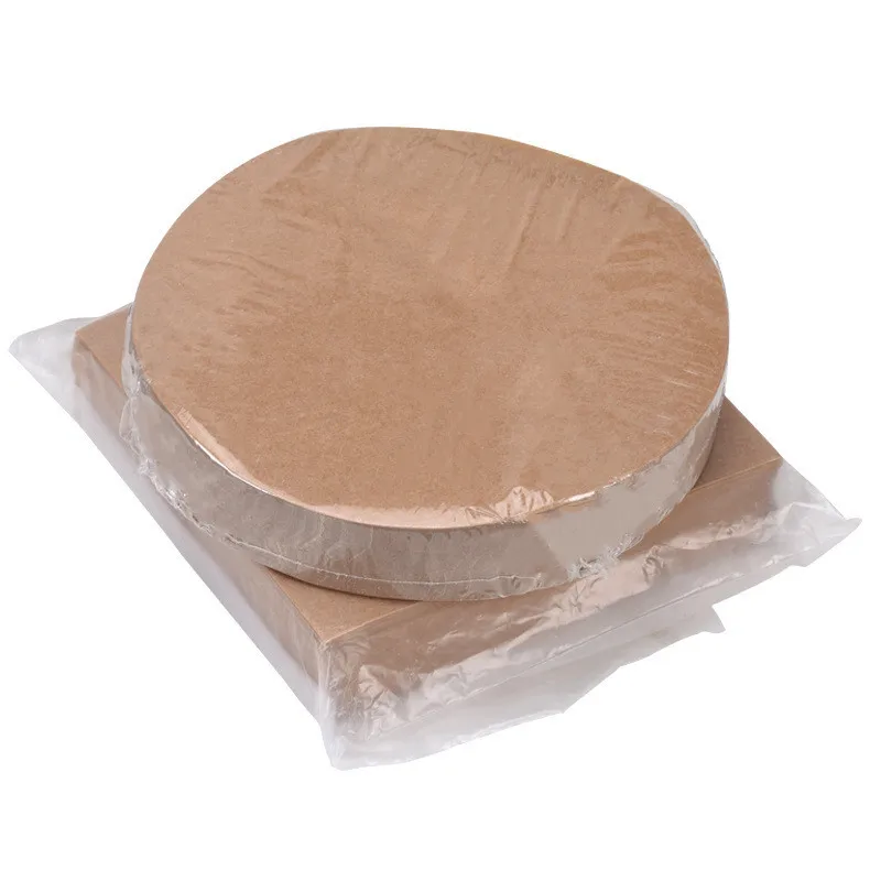 500 Pcs Natural Color Round Square Non-Stick Steamer Bottom Oil Paper Food Baking Steamed Buns Pad Papers