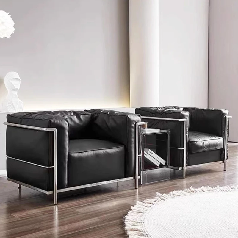 

Sofa Living Room Studio Casual Down Leather Sofa Chair