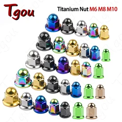 Tgou Titanium Nut M6 M8 M10 Dome Head Flange Nuts for Bicycle Motorcycle Car