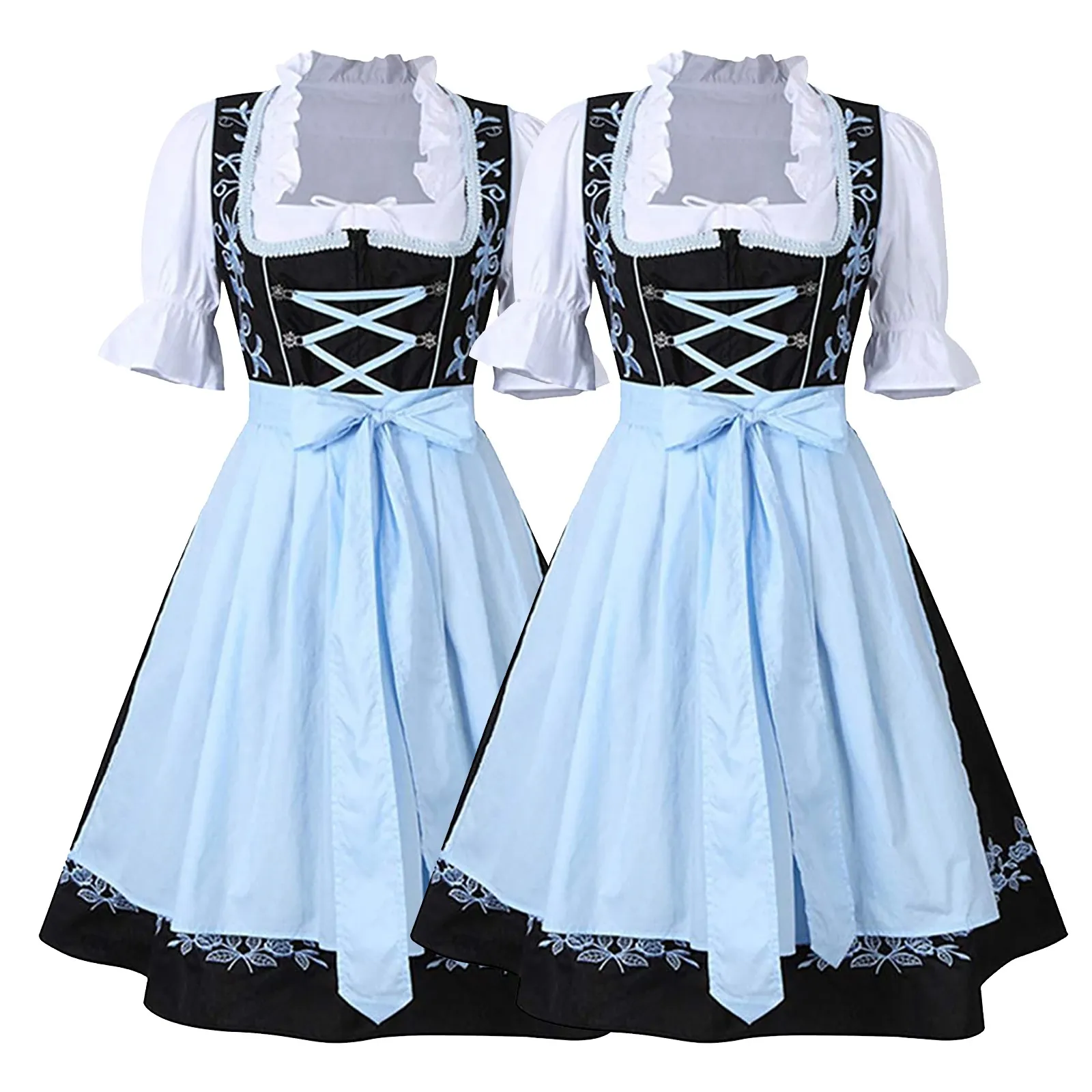 

German Beer Festival Costume Halloween Adult Women Dress Oktoberfest Uniform Fancy Party Cosplay Dress Germany Dress Set