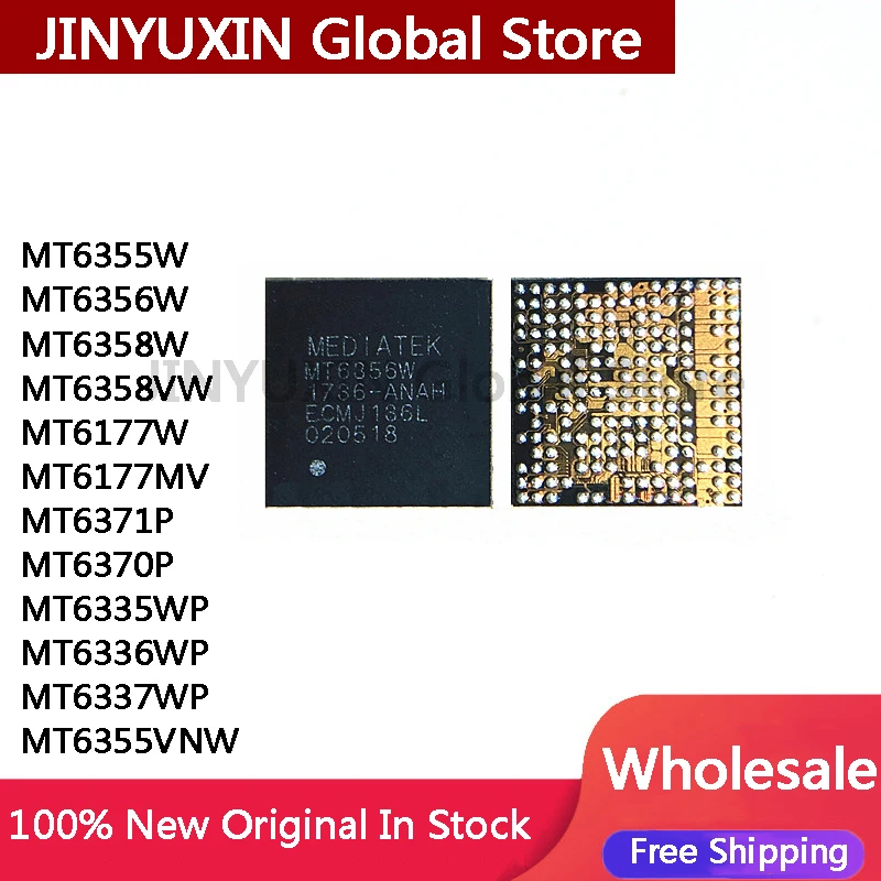 2Pcs MT6355W MT6356W MT6358W MT6358VW MT6177W MT6177MV MT6371P MT6370P MT6335WP MT6336WP MT6337WP MT6355VNW BGA IC