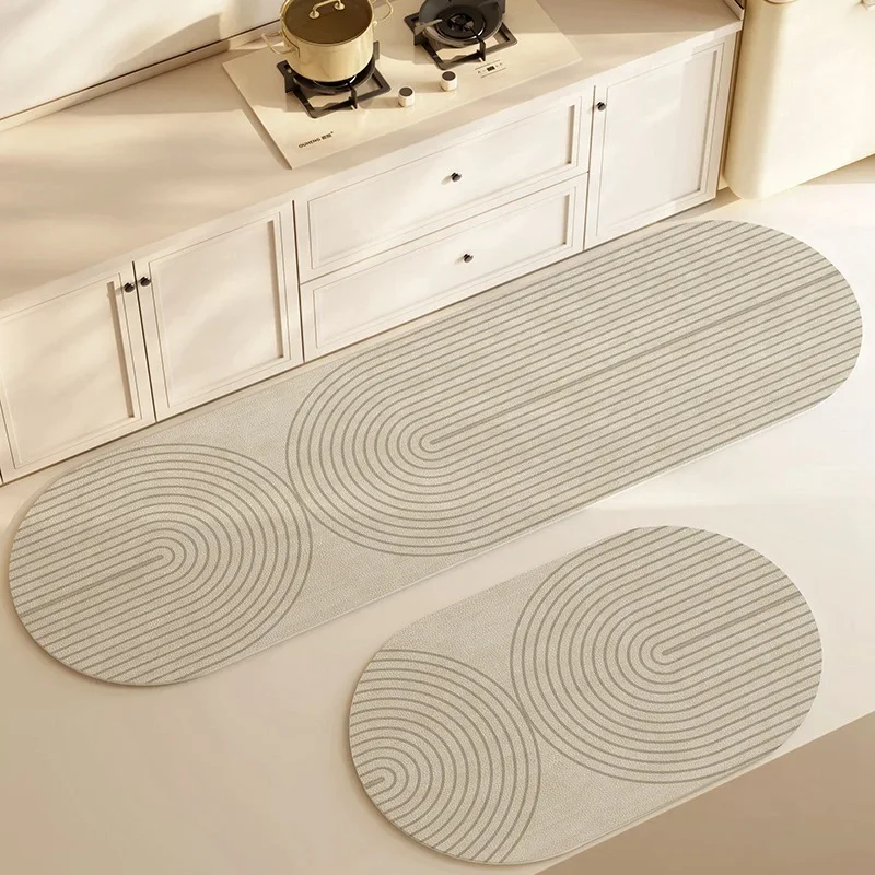 VIKAMA Simple Style Diatomite Home Decor Rugs Bathroom Doorway Entrance Kitchen Sea Water Absorbent Anti-slip Rugs