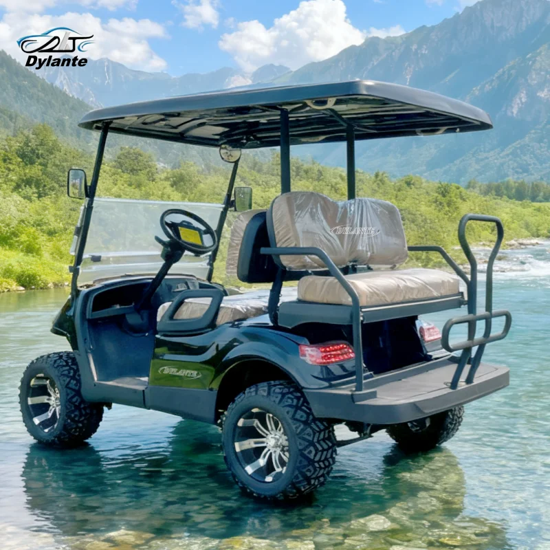 Deluxe Edition 72V Intelligent Electronic Control Golf Cart 4 Seater 6000W AC Motor Off Road Street Legal Electric Golf Cart