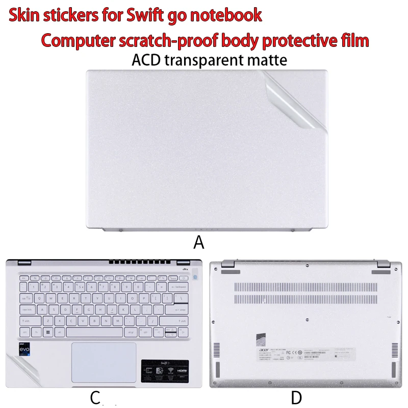 For Acer SFG16-71/SFG14-71 body film SFA16-71/SFA16-41 Laptop skin sticker SF514-56T/SF14-71T protective film X65-71/S16-41/74L