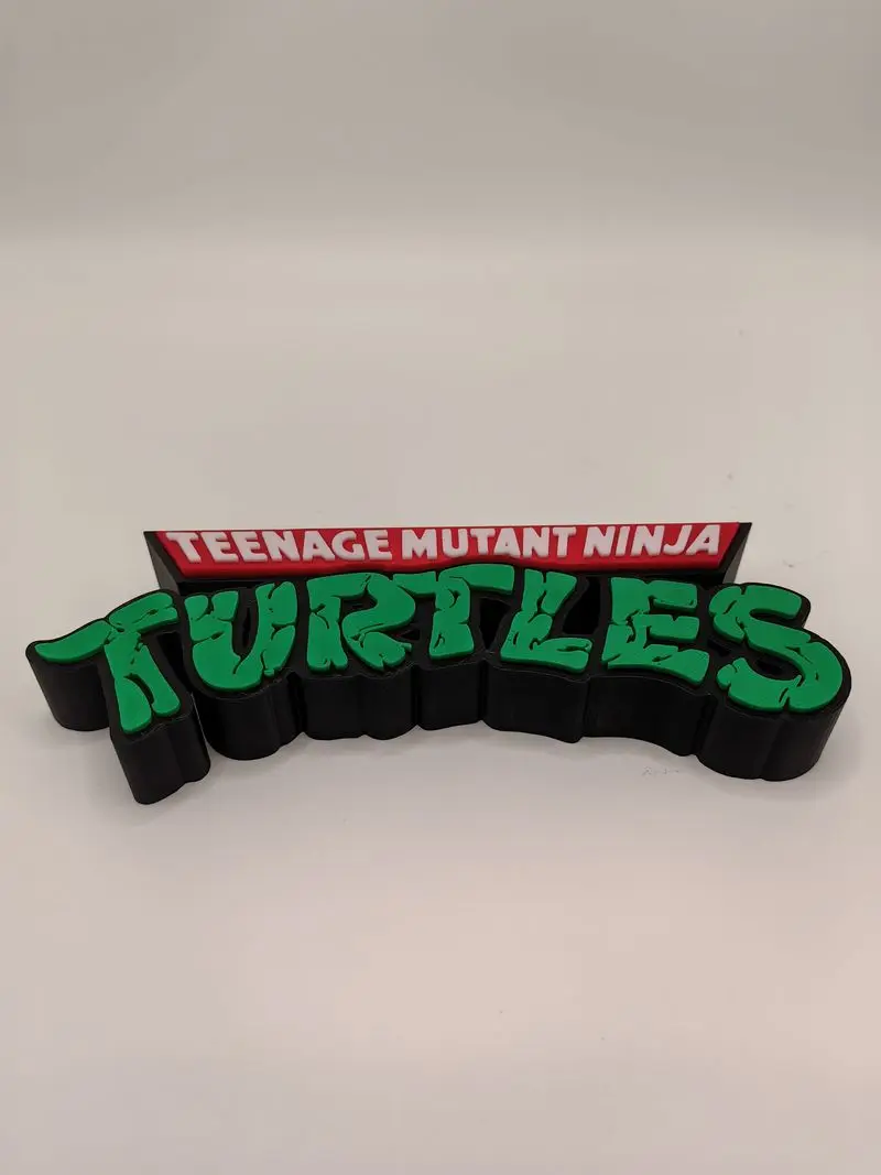 Ninja Turtle Logo Three Dimensional Font Standing Sign Three Dimensional Signboard Handheld Decoration Model Toys