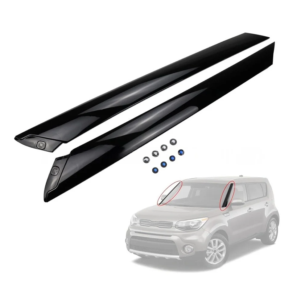 

Комплект накладок на передние стойки (A-стойки) для Kia Soul, черные, из АБС-пластика, правая и левая, автомобильные аксессуары