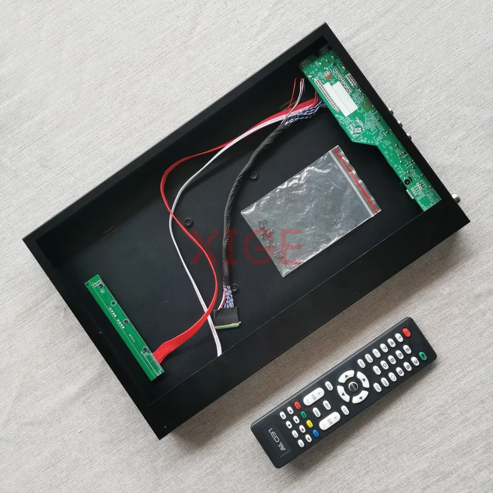 Controller Board+Metal Case DIY Kit Fit LTN156KT02-101/301/302 Laptop Panel 1600x900 Analog TV HDMI+VGA+AV+USB 15.6