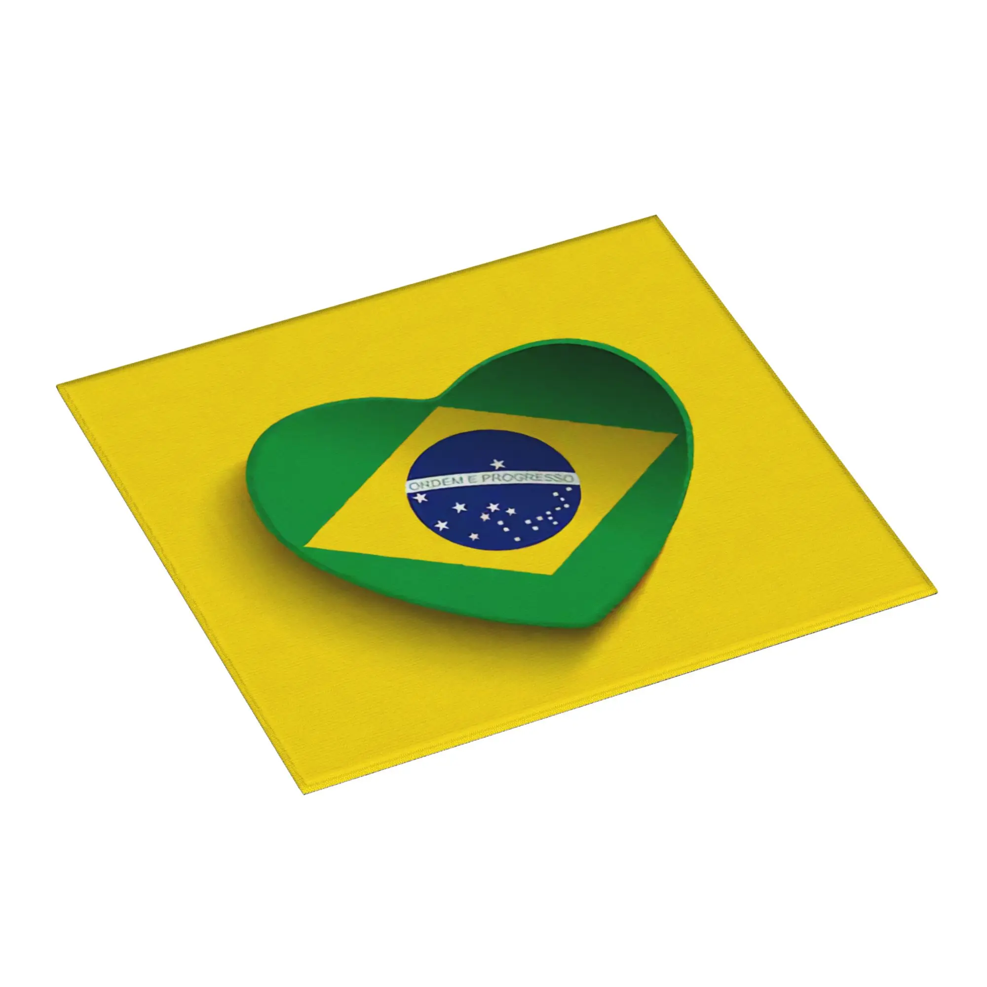 Drying Mat For Kitchen Brazilian Flag Water Absorbent Waterproof Reusable  On Slip Kitchen Counter Protector Mat