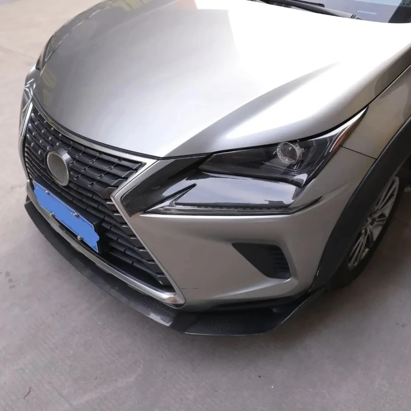 

For LEXUS NX200/300 Real Dry Carbon Fiber 14-2020 Headlight Eyebrow Decorative Sticker Daytime Running Light Fog Light Exterior