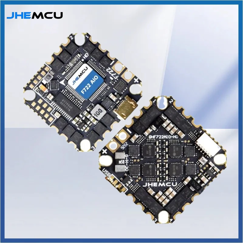 

JHEMCU GHF722AIO-HD 40A AIO Flight Controller F722 FC Baro OSD BlackBox 40A 4in1 ESC 2-6S For RC FPV Freestyle Cinewhoop Drone