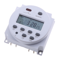 White LCD Digital Control Power Programmable Timer DC 12V 16A Time Switch