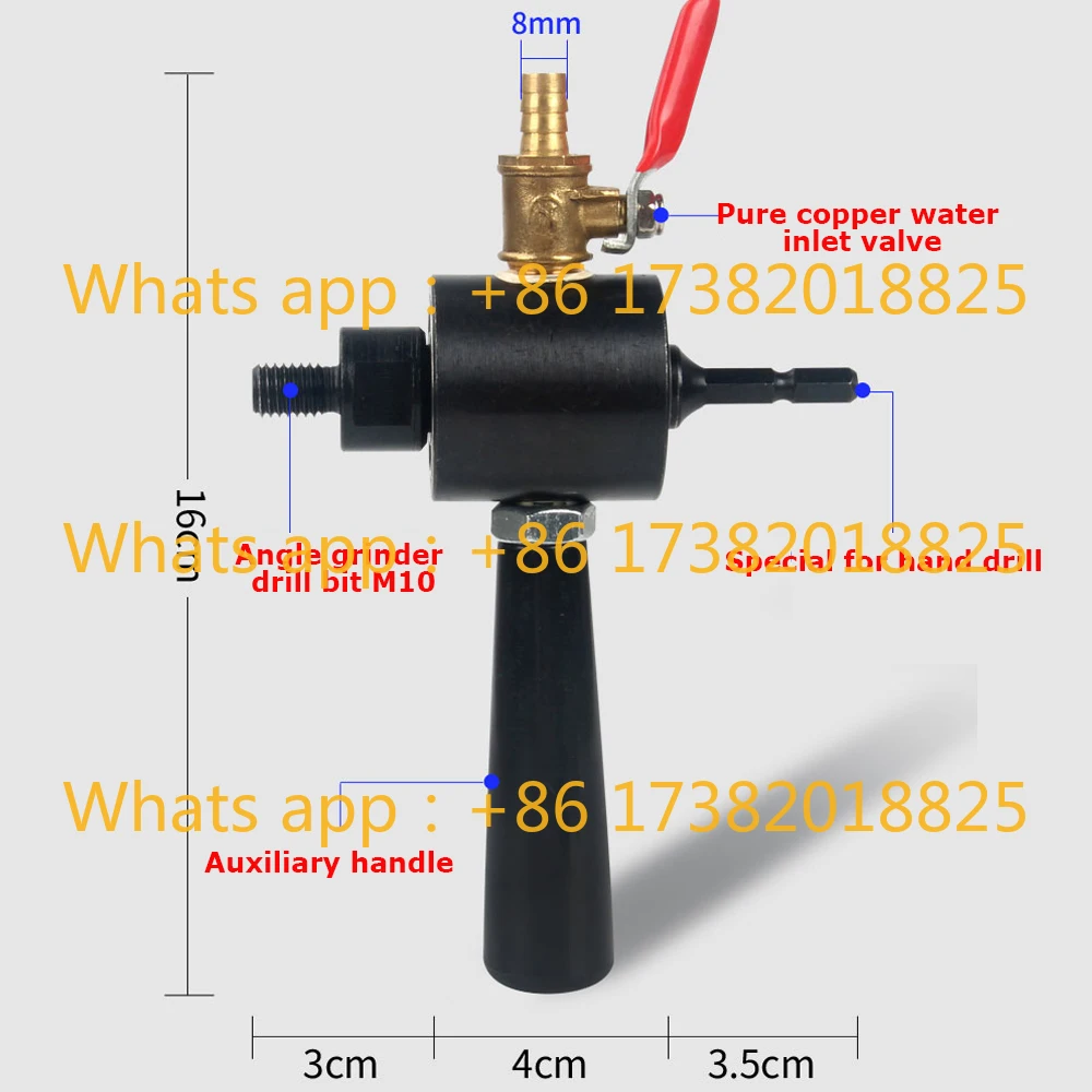Hand Drill to Angle Grinder M10 Water Injector Adapter, Water Adding Device Drilling Adapter