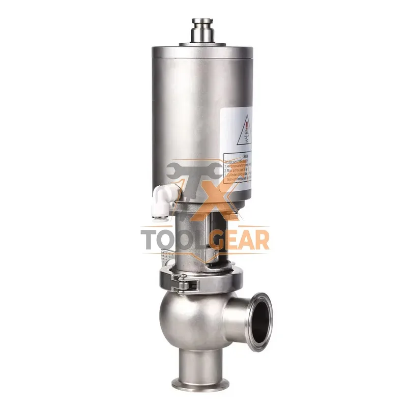 2026China*Factory* DKV Tri-Clamp Hygienic Shut-off Divert Valve Pneumatic Reversing Valve Stainless Steel Pneumatic Sanitary