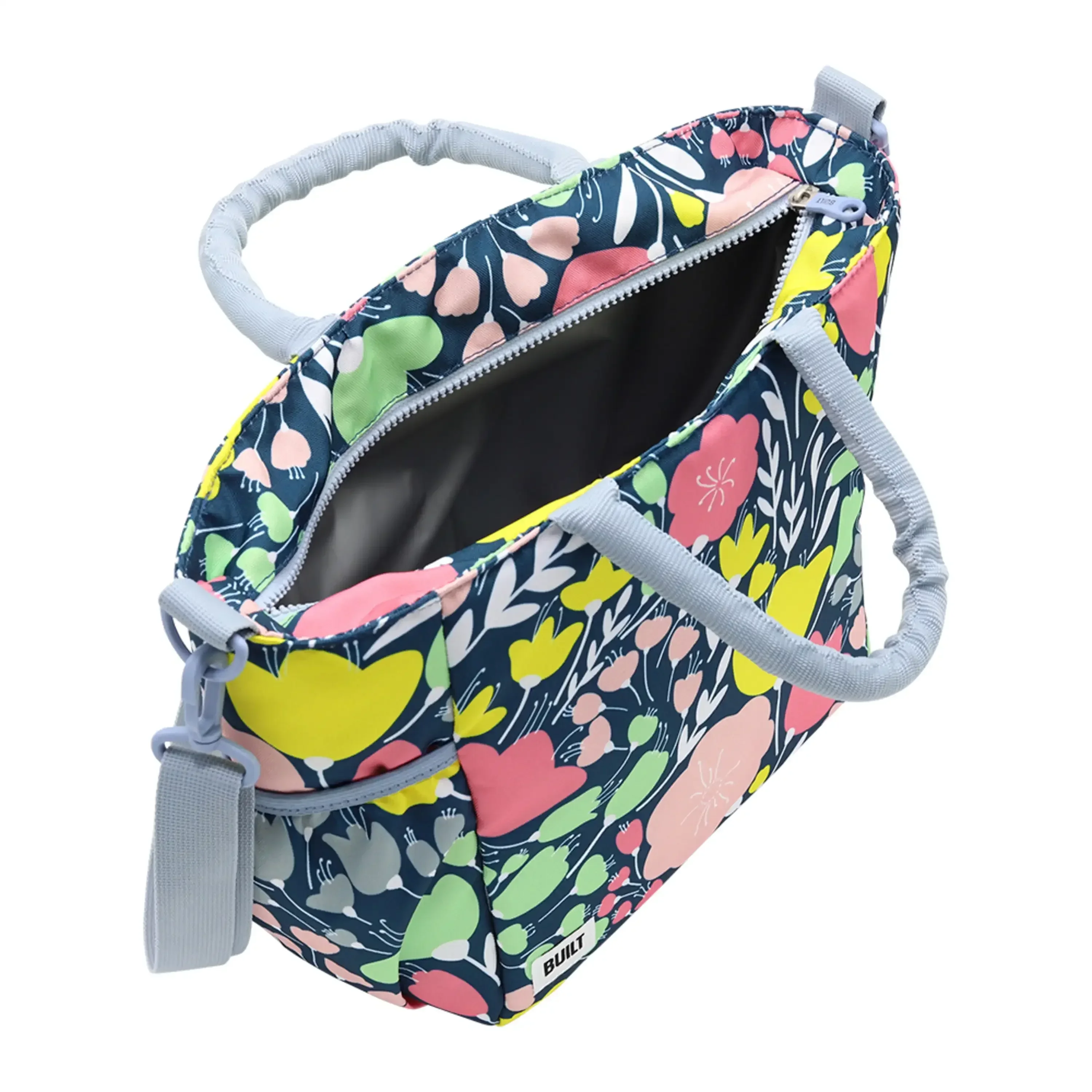 Изолированная сумка для обеда из полиэстера I Love Lunch в размере с цветочным принтом, изолированная сумка для обеда