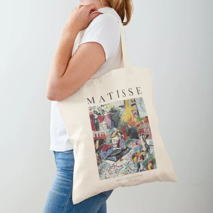 

Henri Matisse - Interior with a Girl Reading - Exhibition Poster Tote Bag sac pour femme Shopper handbag eco pack Shopper