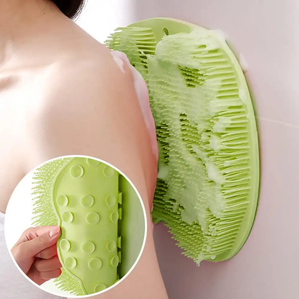 Wäscher Dusche Massage Pad Silikon Dusche Wand Montiert Rücken Massage Wiederverwendbare Reinigung Pinsel Dusche Füße Waschen Matte Waschmaschine – Detail 1