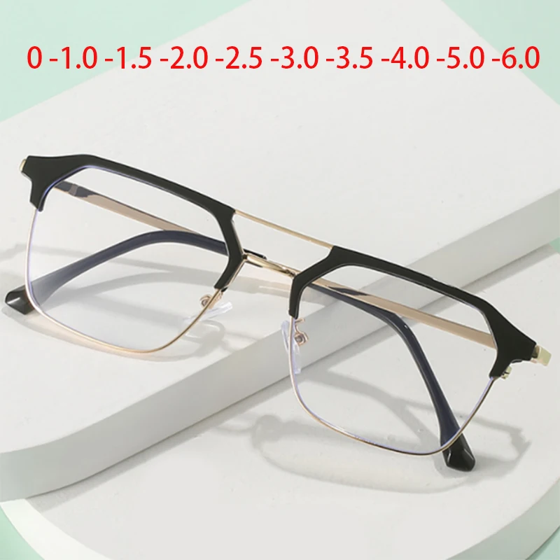 Irregular Miopia Glasses With Prescription Student Nearsighted Glasses For Women Men 0 -0.5 -0.75 To -6.0