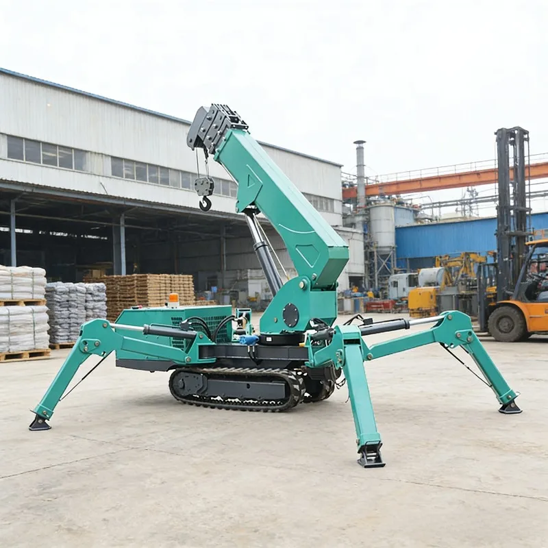 Best Selling 1.6 Ton Telescopic Mobile Spider Crane Hydraulic Crawler Construction Machinery