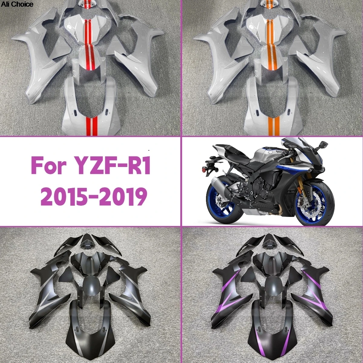 New Injection Fairing Set 2015-2019 YZF R1 Prime Motorcycle Fairings Kit Custom for Yamaha 15-19 YZFR1