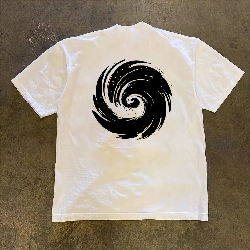 Loose Fit Cotton T-Shirt Unisex Short Sleeve Retro Style Breathable Comfortable Pure Cotton Double Thread Xiaocheng Story T-S...