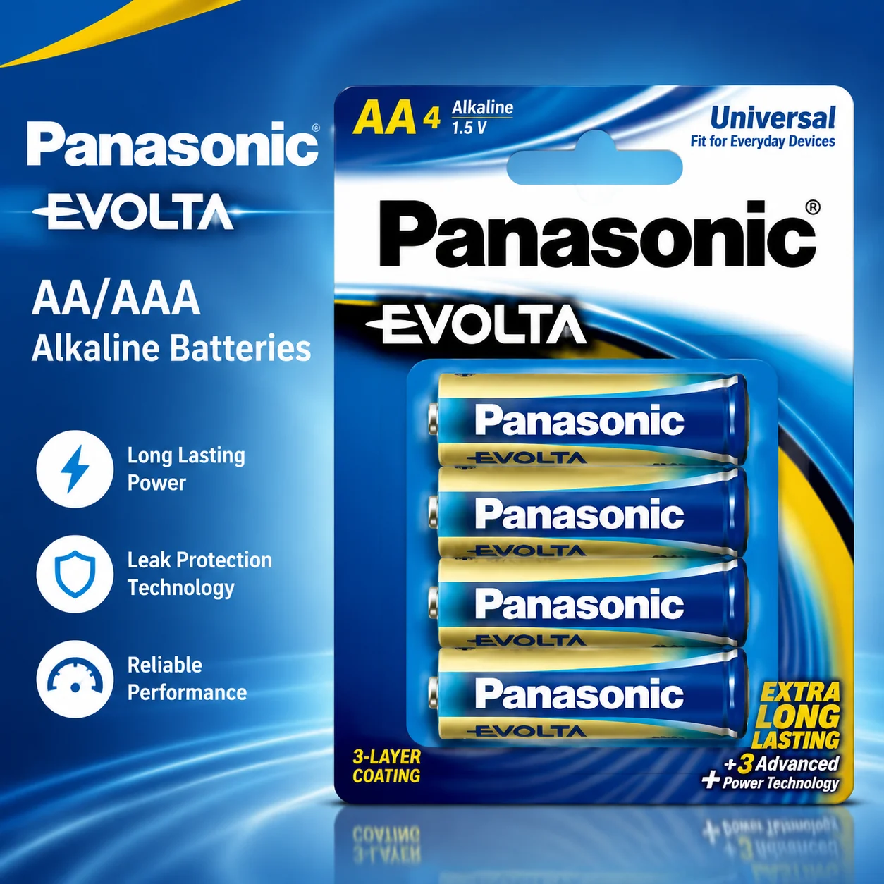 Panasonic 1.5V AA/AAA EVOLTA High-Power Alkaline Batteries, Suitable for Mini Four-wheel Drive Racing Remote Control Toys