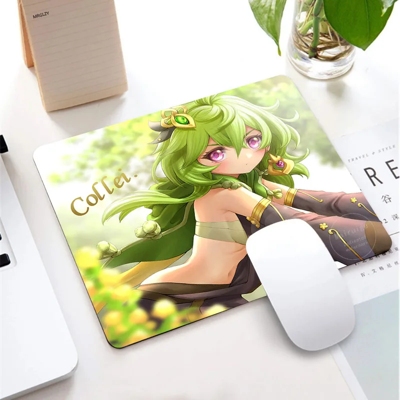 

Genshin Impact Mouse Pad Gaming Accessories Cute Collei Small Mouse Mat Cute Anime Carpets for Office Deak Mat for Gamer Cabinet