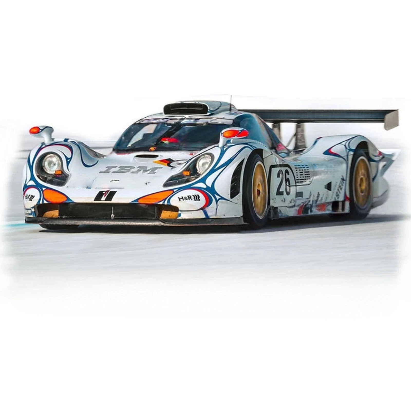 TC211 1/10 Scale Porche 911 GT1 LM RC Drift Car Polycarbonate Clear Body Shell With Decals (257mm Wheelbase/190mm Width)
