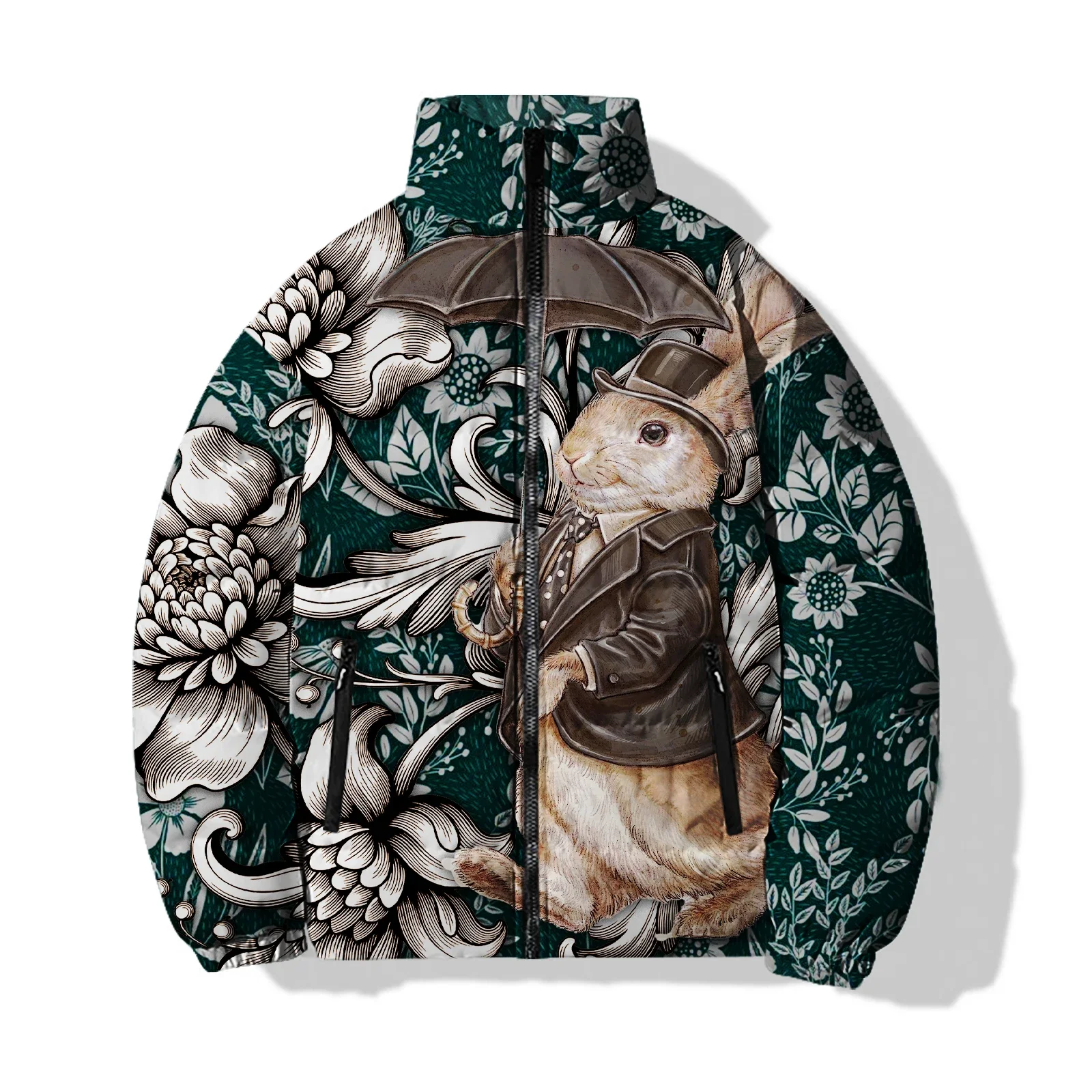 Stilvolle Hase Print Herren mantel Winter Mann Mäntel für Männer trend ige und vielseitige Herren Jacken bequem und warm neu in Parkas