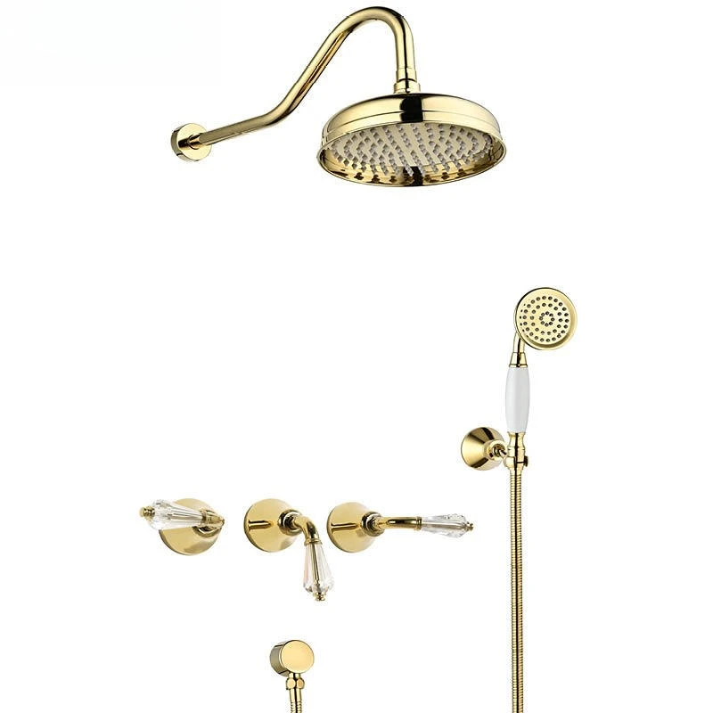 

cross-border special shower shower concealed pre-embedded hotel European antique shower golden simplicity