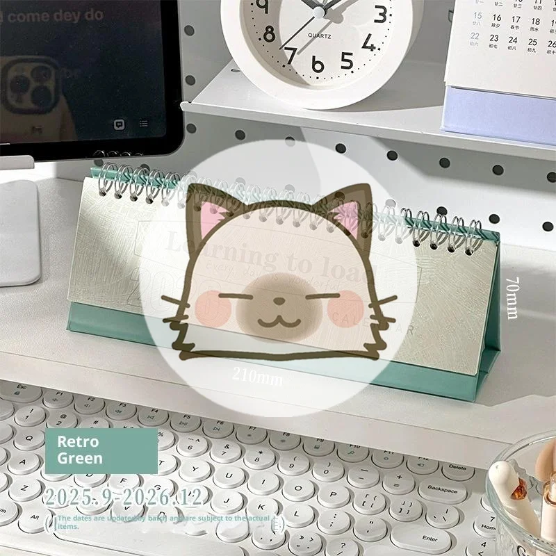 

New 2026 Korean Calendar Simple, Fresh And Creative Desktop Decoration Plan Check In Notebook