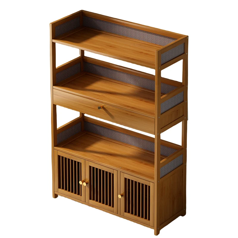 #Tea rack Multifunctional small shelf Home storage cabinet Living room Bogu rack Tea set rack Multi-layer tea cabinet