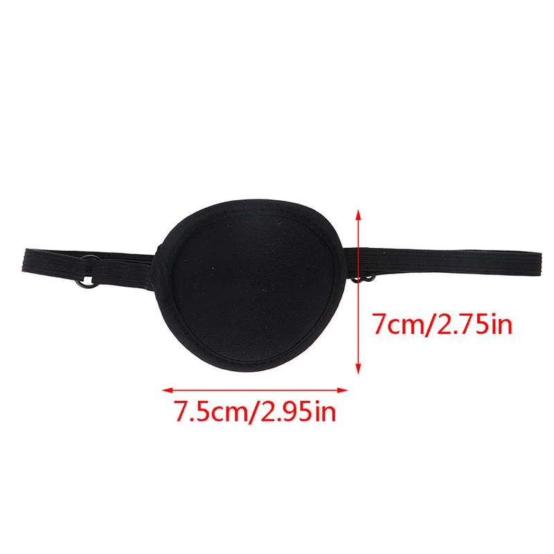 Pirate Eye Patch Unisex Black Single Eye Patch Eyepatch One Eye Washable Adjustable Concave Eye Patch Kid Pirate Cosplay Costume