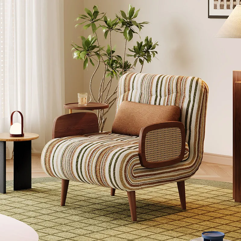 Cream wind sofa bed folding integrated dual-purpose small apartment living room retro single bed multi-functional sofa