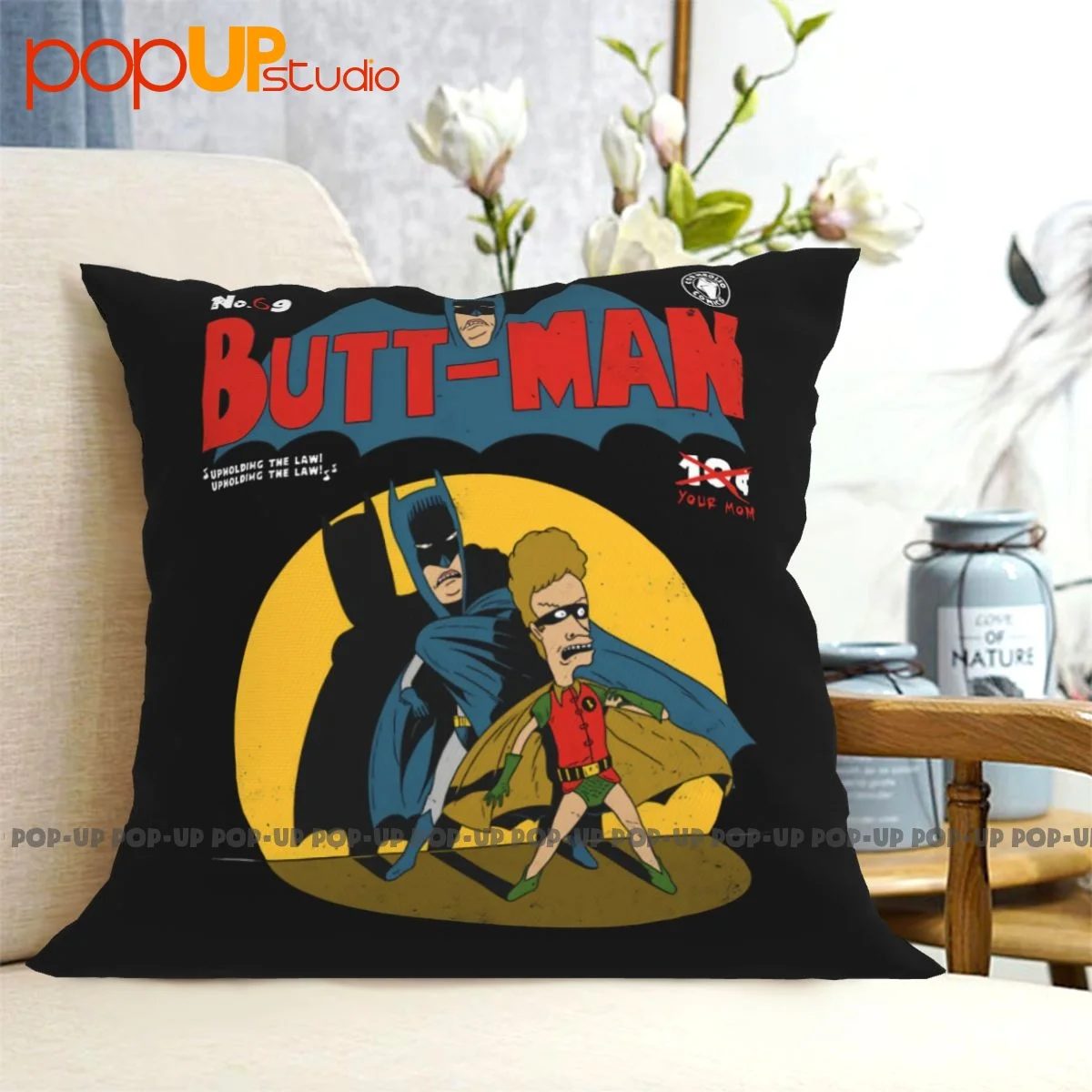 Warm Beavis And Butthead Pillowcase Throw Pillow Cover Washable Breathable Skin-Friendly