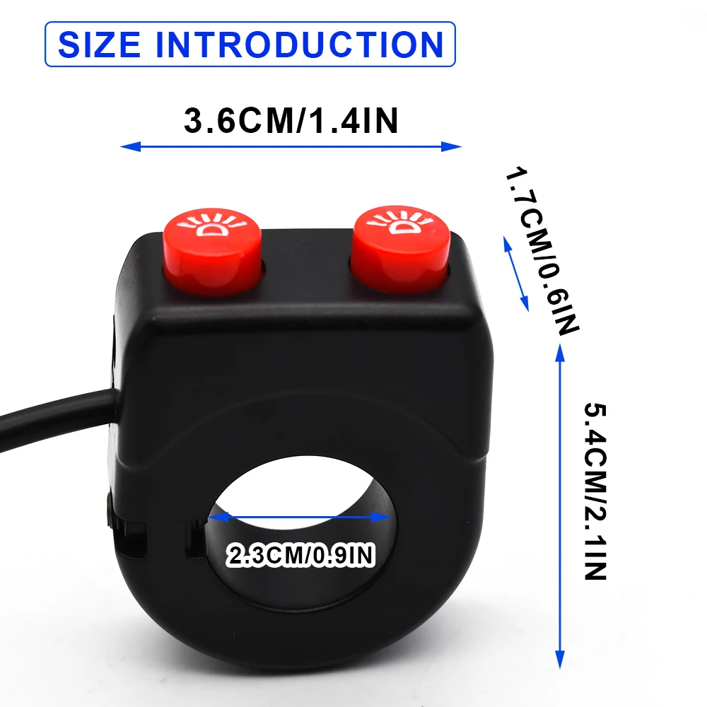 Motorcycle ATV 22mm Handlebar Horn And Headlight Combination Switch Button Motor Switches Turn Signal Replacement Accessories