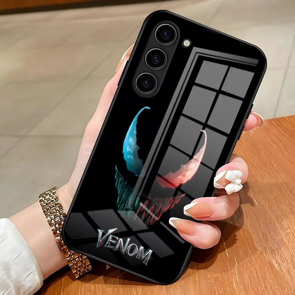 Marvels V-Venom Phone Case For Samsung S25 Edge Ultra S23 S22 S21 S20 Ultra Plus S24 Fe A54 A53 A25 Glass Cover - view 3