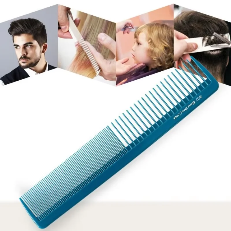 Professional Hairdressing Combs Anti-Static White Blue Plastic Hair Cutting Comb Durable Anti-slip Straight Hair Brushes Barber