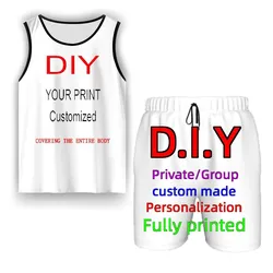 3d Printing Image T-shirt Sleeveless Vest Long Sleeve Short Sleeve Shorts Casual Sportswear Design Custom Adult Children Diy