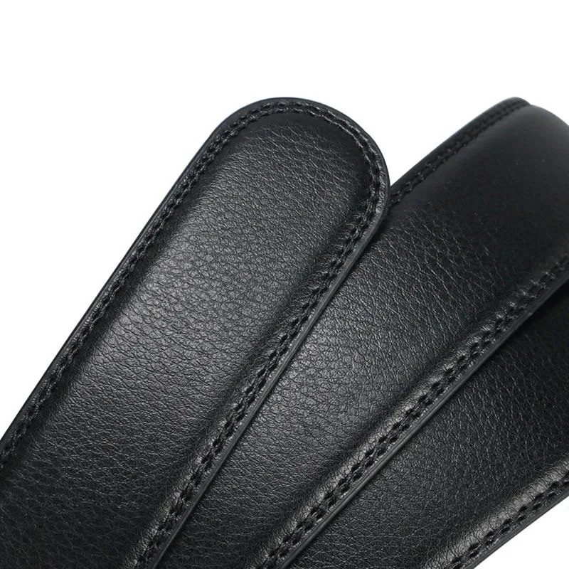 3.5cm Wide No Buckle Men Belt Body Ultralight Fiber High Quality Male Automatic Belts Repair Replace Accessories 110-170cm New