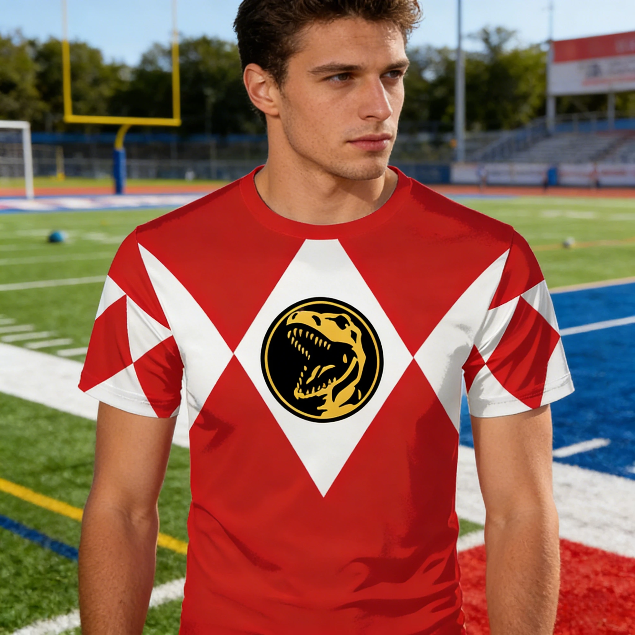 

2026 Bandai Periphery Power Rangers Men's Performance Gym T-shirt Summer Quick-dry Comfy Lightweight Beach T-shirt Breathable