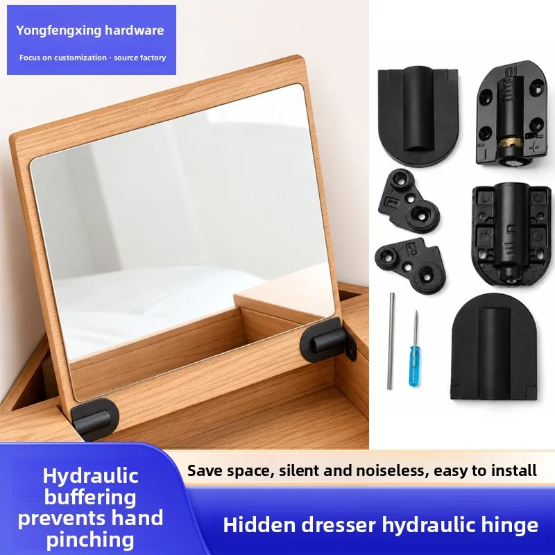 Adjustable Hydraulic Cabinet Vanity Hinge Quiet Soft Close Anti Pinch Furniture Hardware In Black Or White Mirror Cupboard Door
