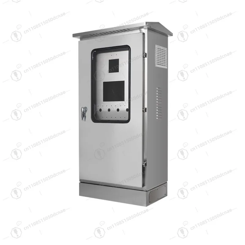 Double Door Floor Mount Stainless Steel Cabinet Outdoor Rainproof Low Voltage Electrical Instrument Power Enclosure